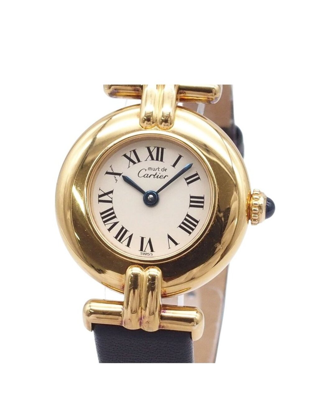 Cartier Must Colisee SM Vermeil Ivory Leather Watch